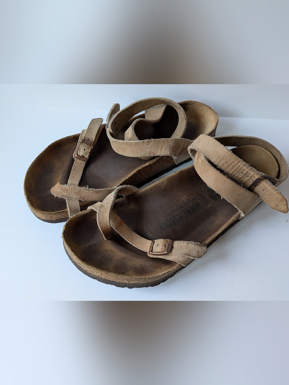Birkenstock Yara Tan Suede Strappy Sandals